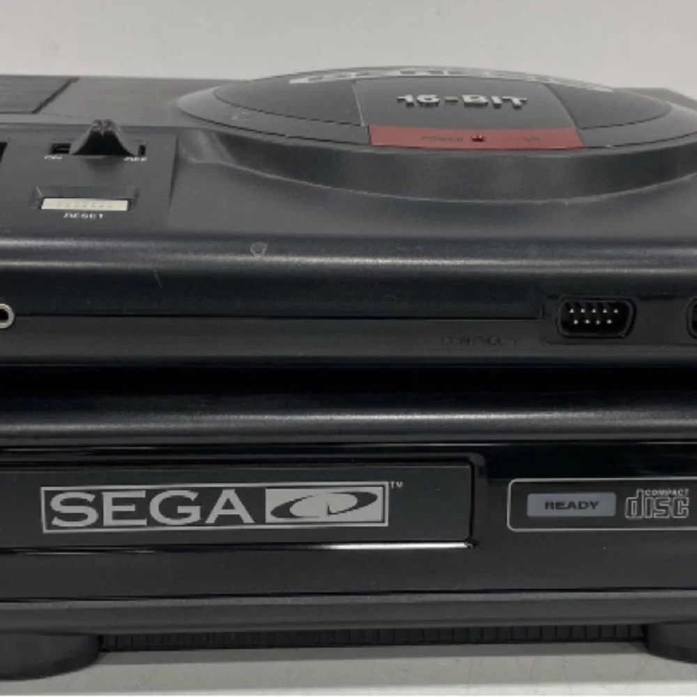 SEGA CD Model 1 + Genesis Working Tested +controller +AV Cables And 4 Games